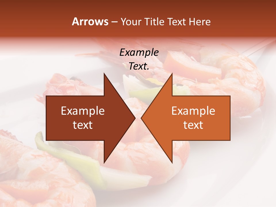 A White Plate Topped With Shrimp And Vegetables PowerPoint Template