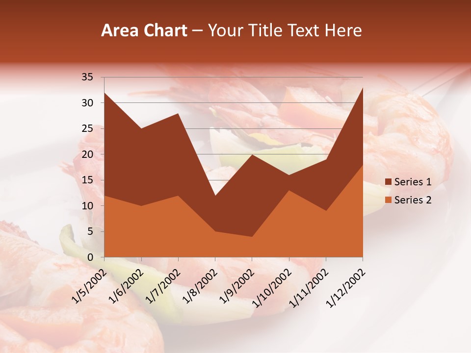 A White Plate Topped With Shrimp And Vegetables PowerPoint Template