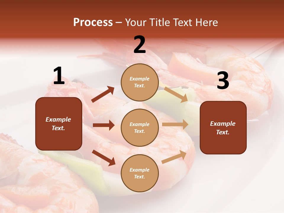 A White Plate Topped With Shrimp And Vegetables PowerPoint Template
