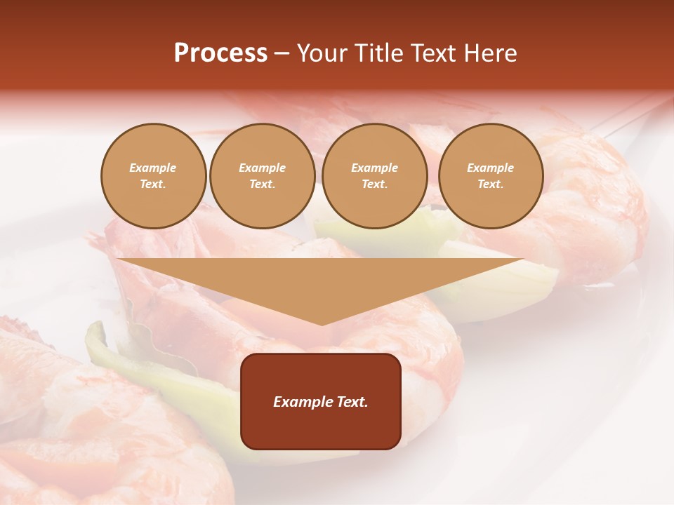 A White Plate Topped With Shrimp And Vegetables PowerPoint Template