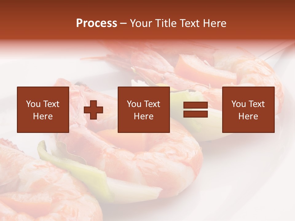 A White Plate Topped With Shrimp And Vegetables PowerPoint Template