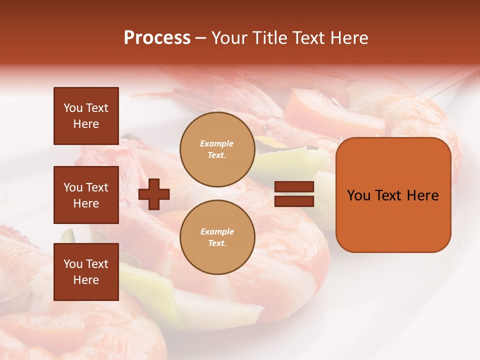 A White Plate Topped With Shrimp And Vegetables PowerPoint Template