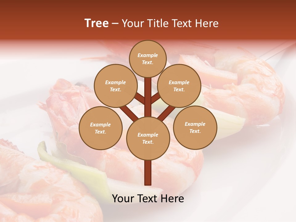 A White Plate Topped With Shrimp And Vegetables PowerPoint Template