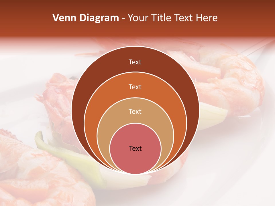 A White Plate Topped With Shrimp And Vegetables PowerPoint Template
