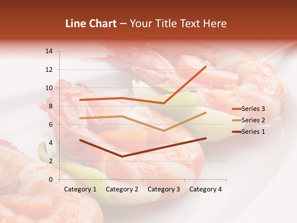 A White Plate Topped With Shrimp And Vegetables PowerPoint Template