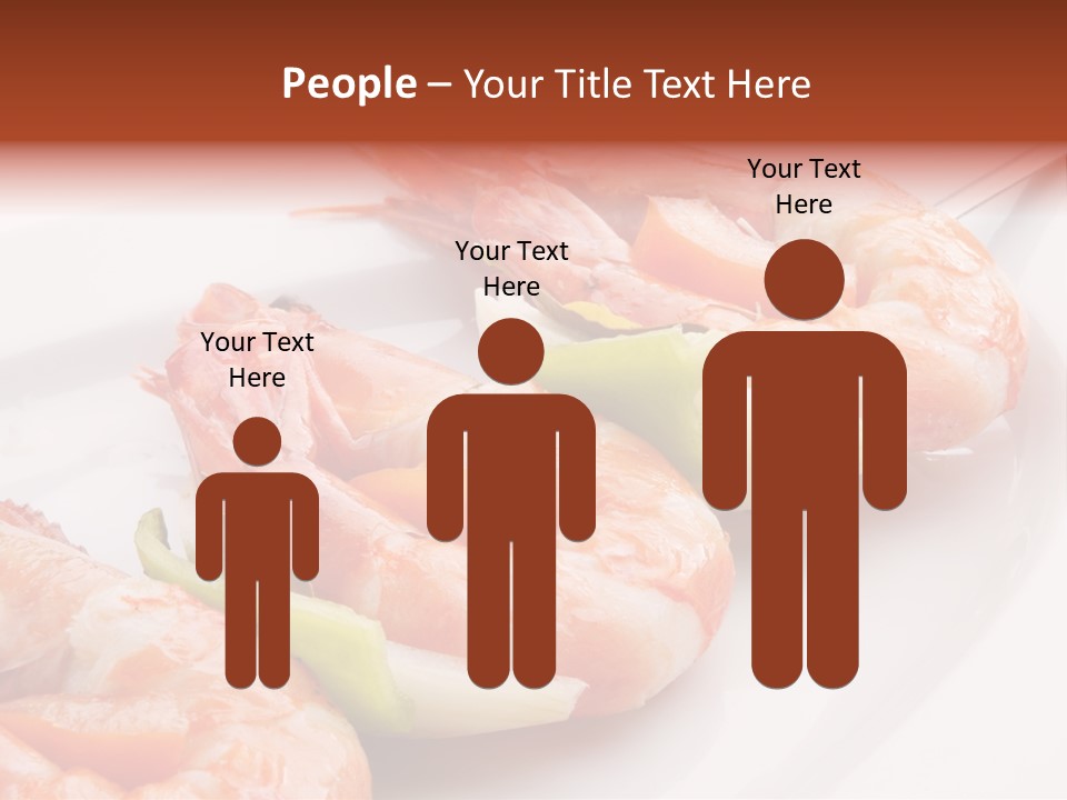 A White Plate Topped With Shrimp And Vegetables PowerPoint Template