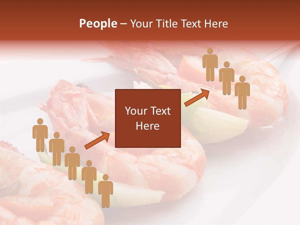 A White Plate Topped With Shrimp And Vegetables PowerPoint Template