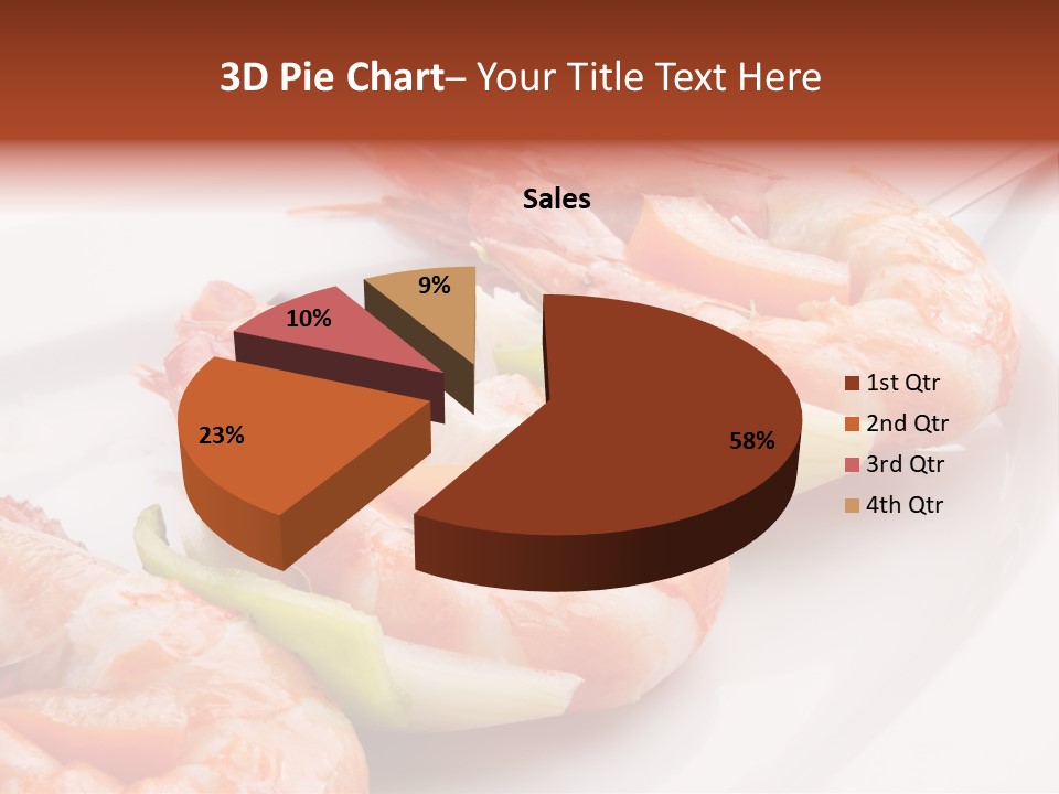 A White Plate Topped With Shrimp And Vegetables PowerPoint Template