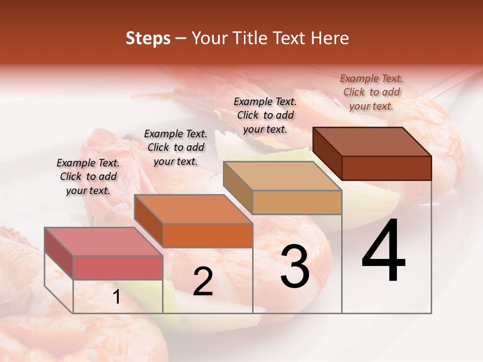 A White Plate Topped With Shrimp And Vegetables PowerPoint Template