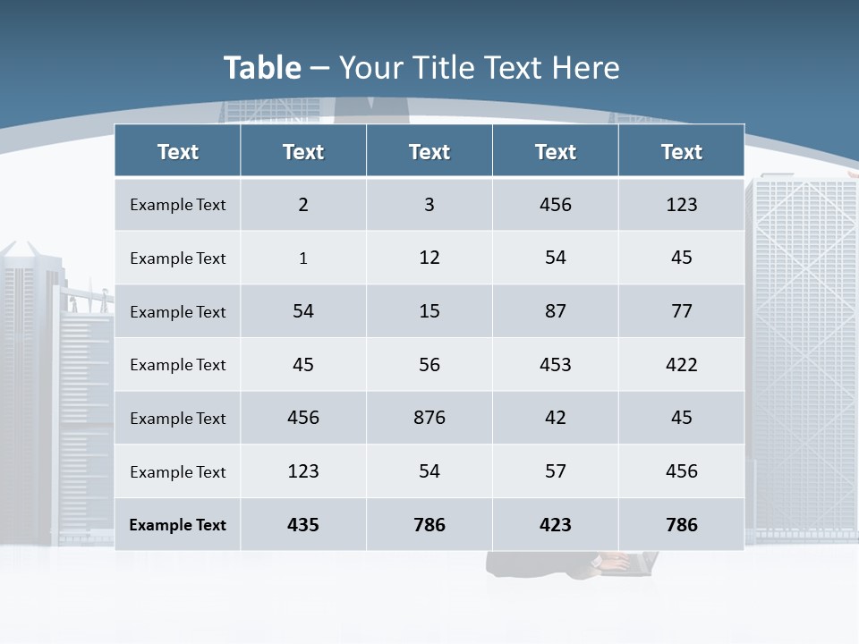 Business People Working Around Office Buildings - Isolated Over A White Background PowerPoint Template