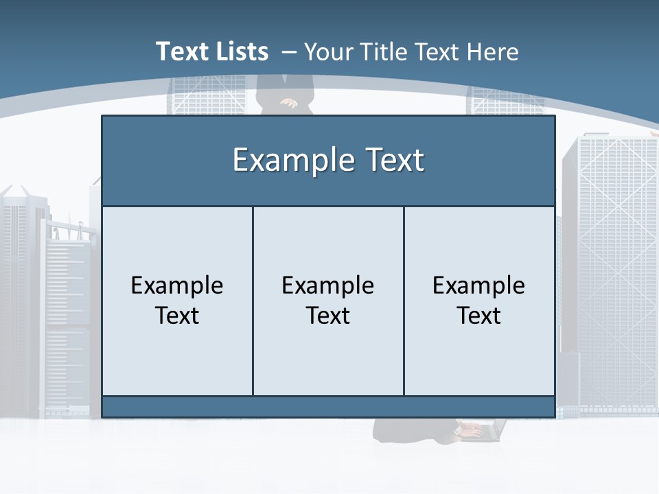 Business People Working Around Office Buildings - Isolated Over A White Background PowerPoint Template