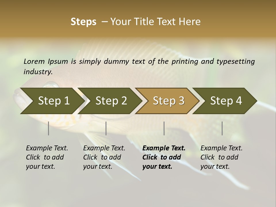 The Exotic Fish In Aquarium, Natural Lighting PowerPoint Template