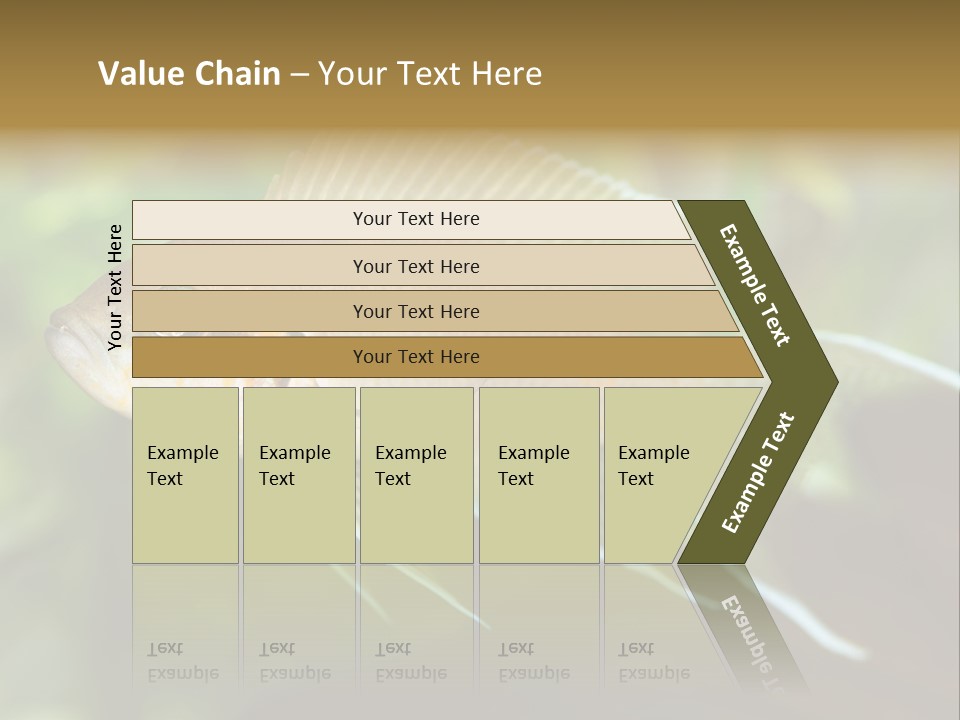 The Exotic Fish In Aquarium, Natural Lighting PowerPoint Template