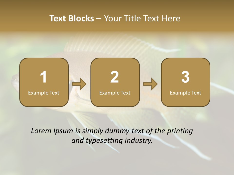 The Exotic Fish In Aquarium, Natural Lighting PowerPoint Template