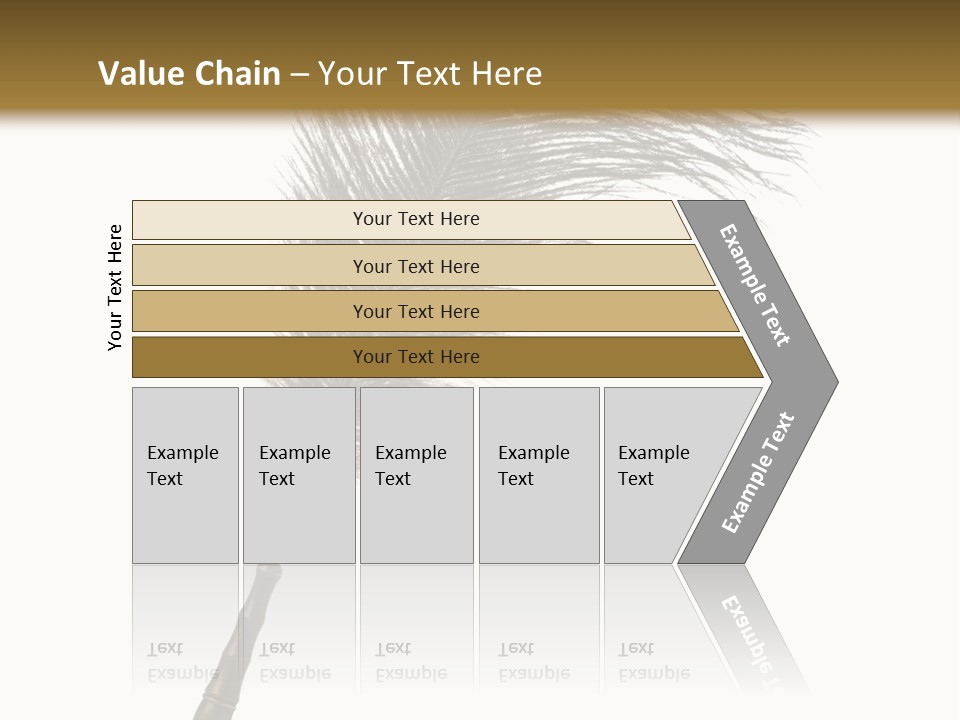 Feather Quill Isolated On White Background PowerPoint Template