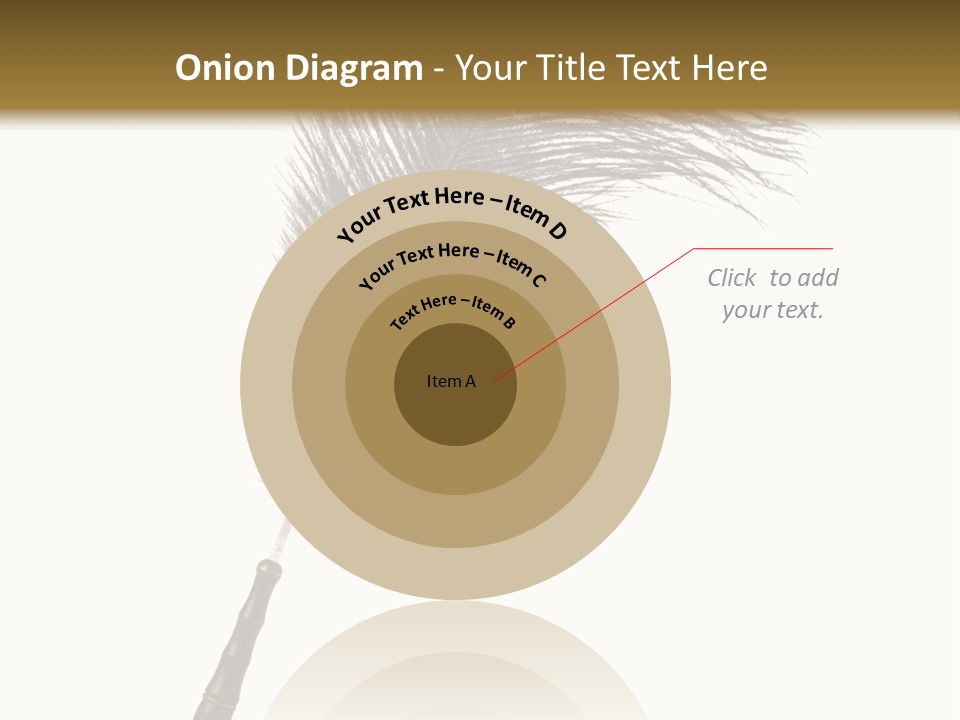 Feather Quill Isolated On White Background PowerPoint Template