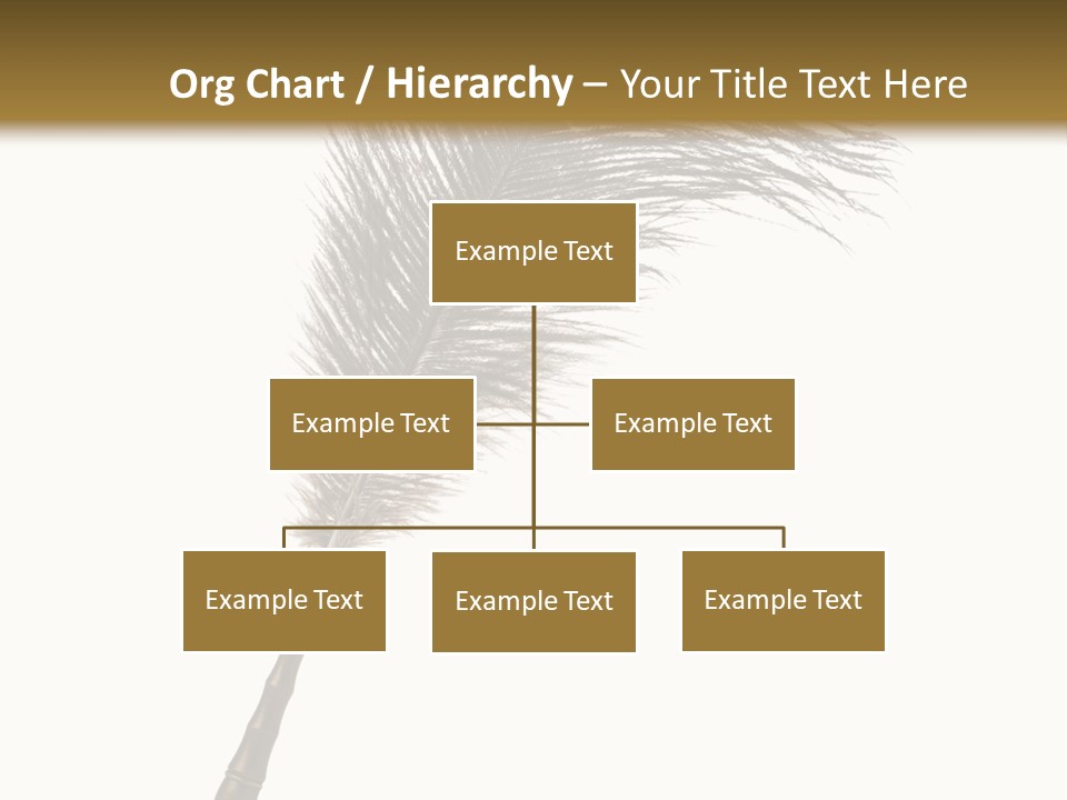 Feather Quill Isolated On White Background PowerPoint Template