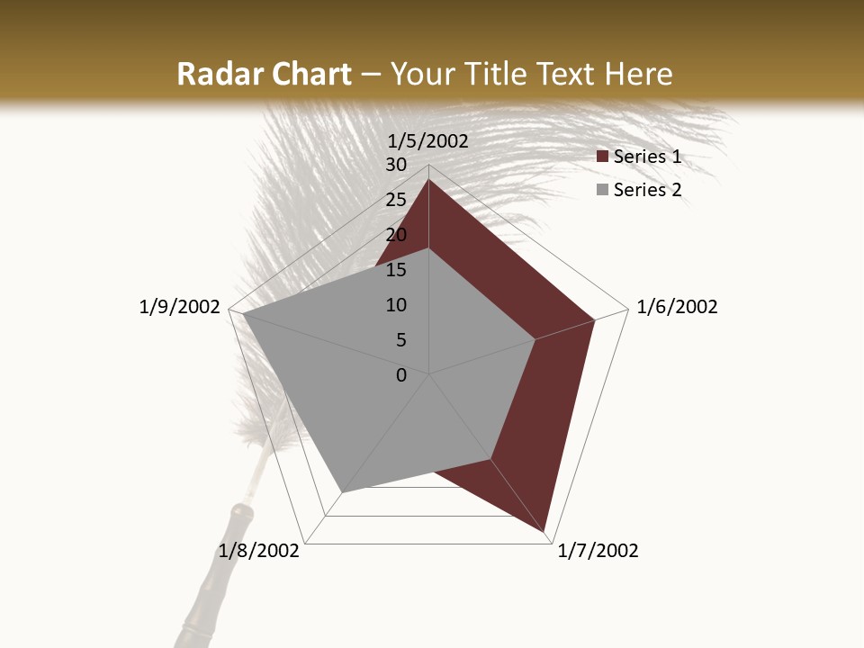 Feather Quill Isolated On White Background PowerPoint Template