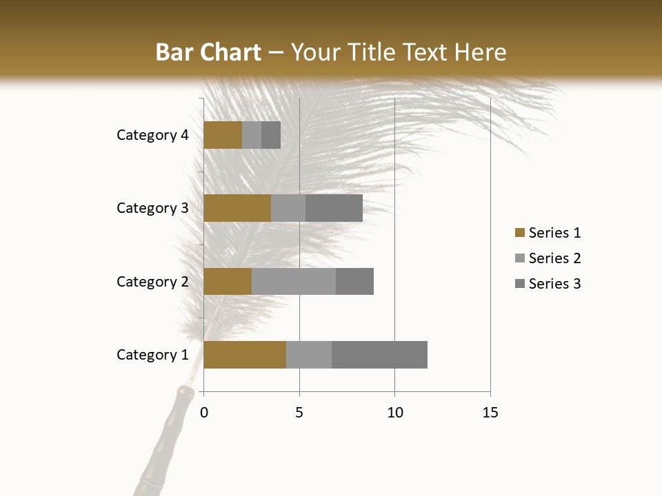 Feather Quill Isolated On White Background PowerPoint Template