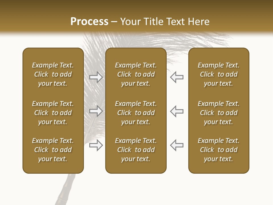 Feather Quill Isolated On White Background PowerPoint Template