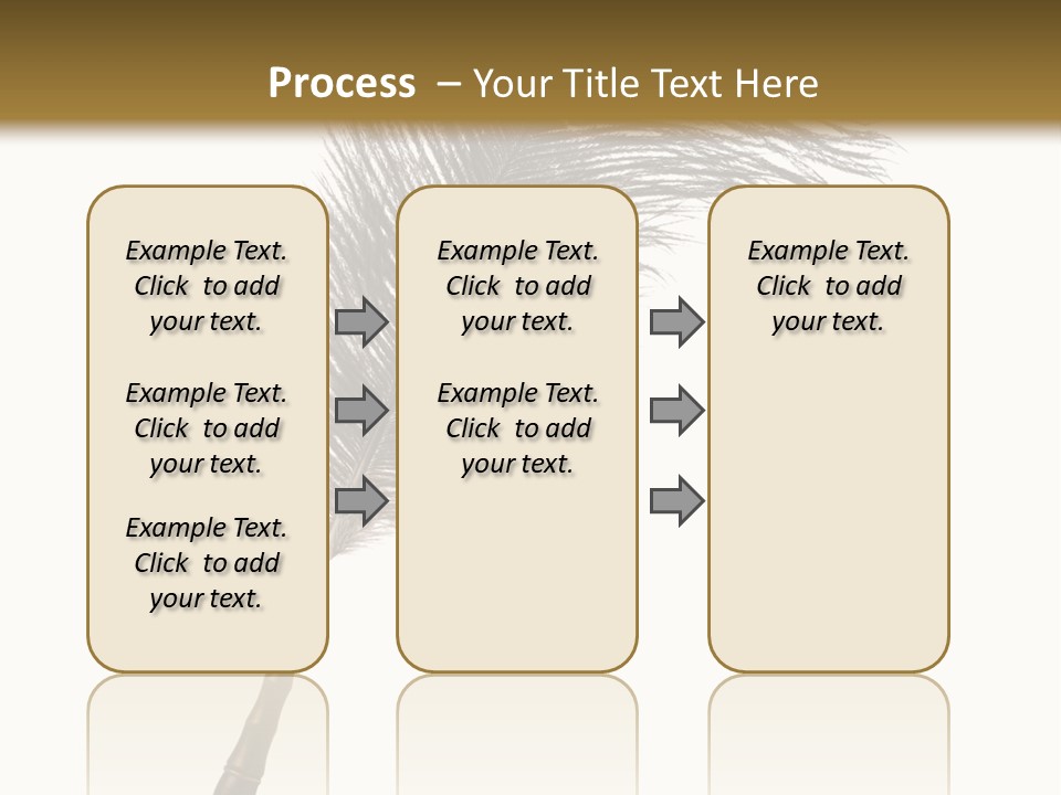 Feather Quill Isolated On White Background PowerPoint Template