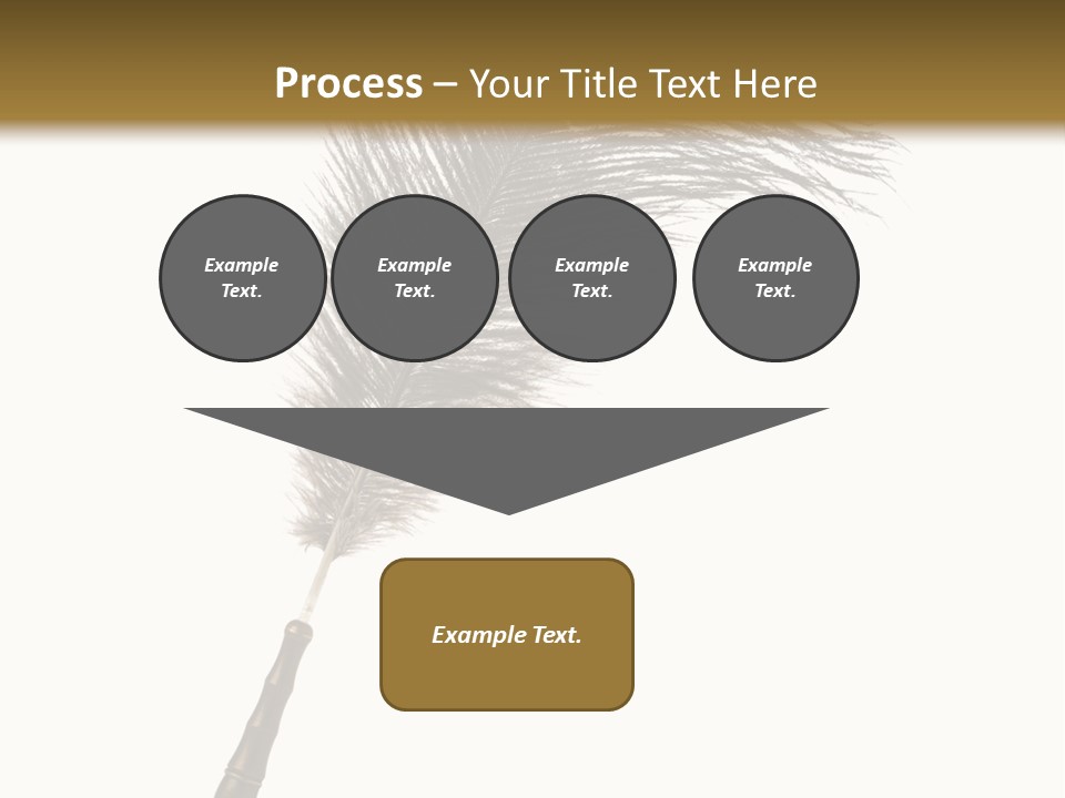 Feather Quill Isolated On White Background PowerPoint Template