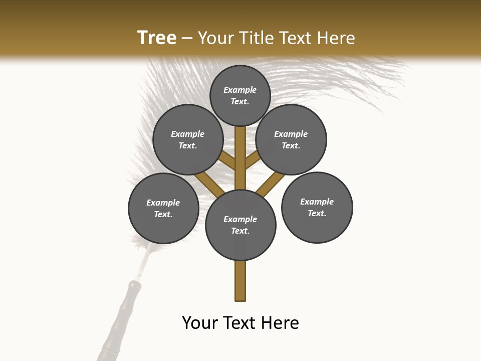 Feather Quill Isolated On White Background PowerPoint Template