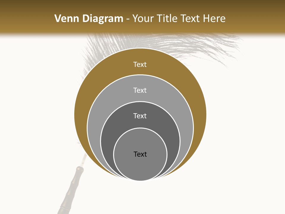 Feather Quill Isolated On White Background PowerPoint Template