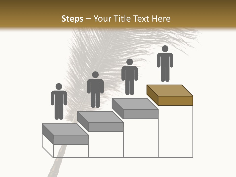 Feather Quill Isolated On White Background PowerPoint Template