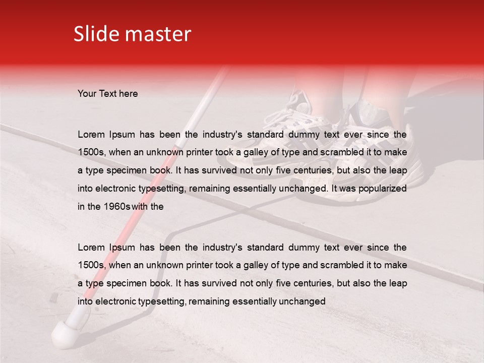 A Person Standing On A Sidewalk With A Broom PowerPoint Template