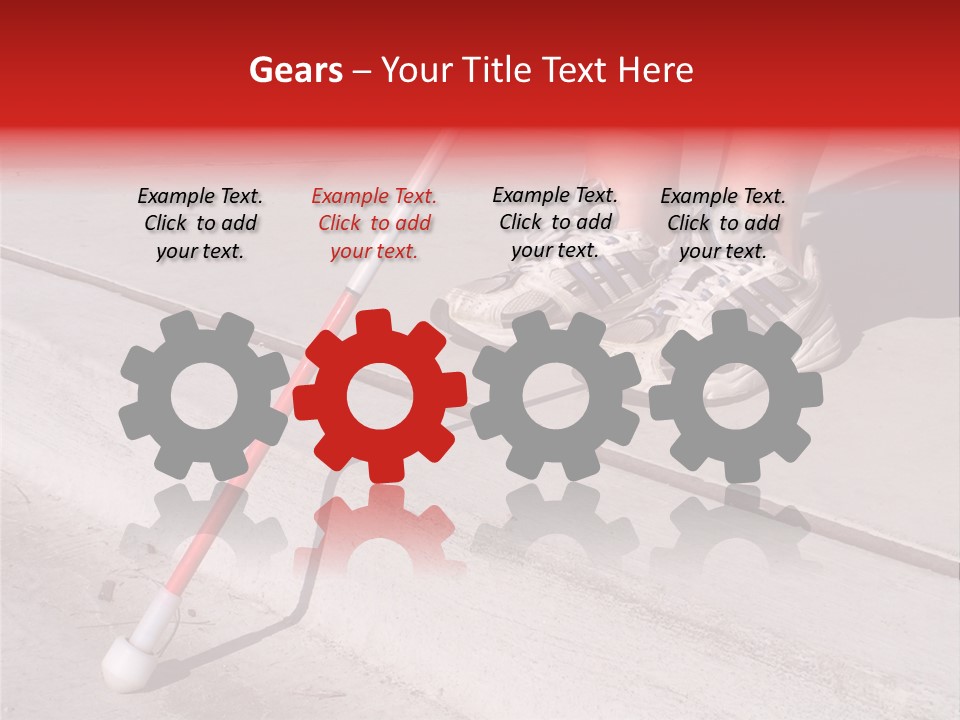 A Person Standing On A Sidewalk With A Broom PowerPoint Template