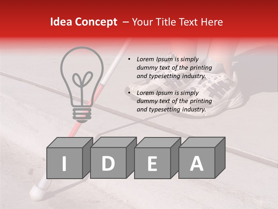 A Person Standing On A Sidewalk With A Broom PowerPoint Template