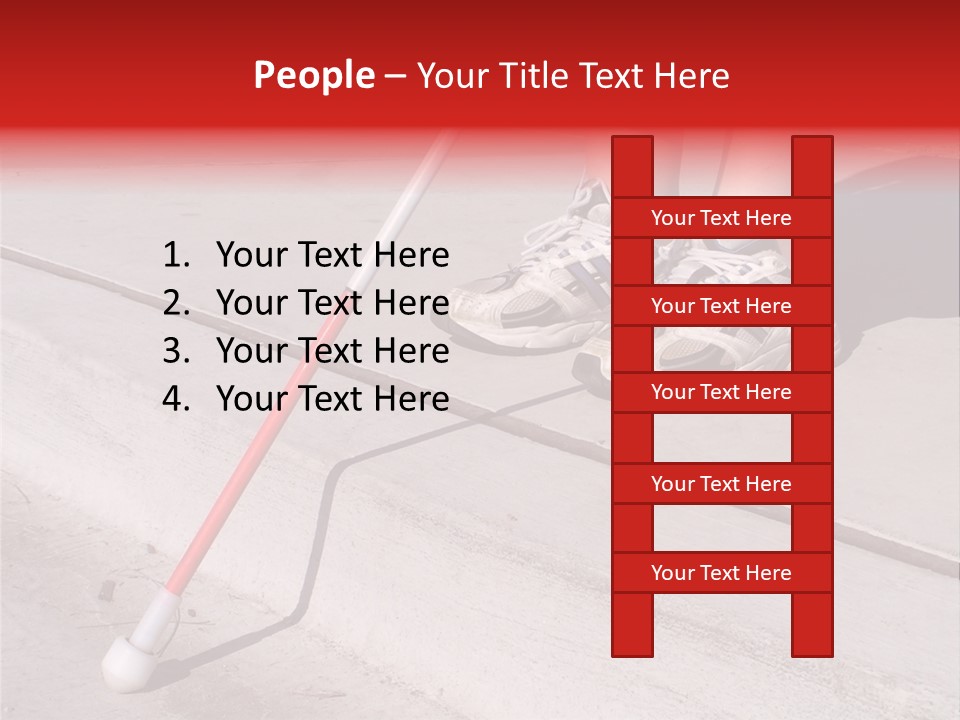 A Person Standing On A Sidewalk With A Broom PowerPoint Template