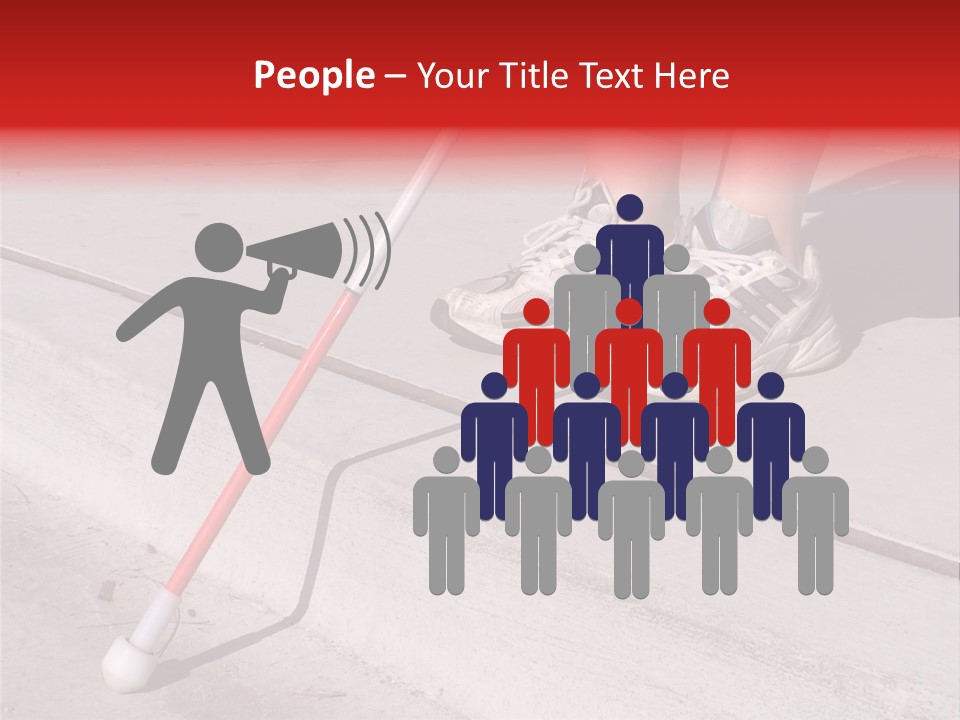 A Person Standing On A Sidewalk With A Broom PowerPoint Template