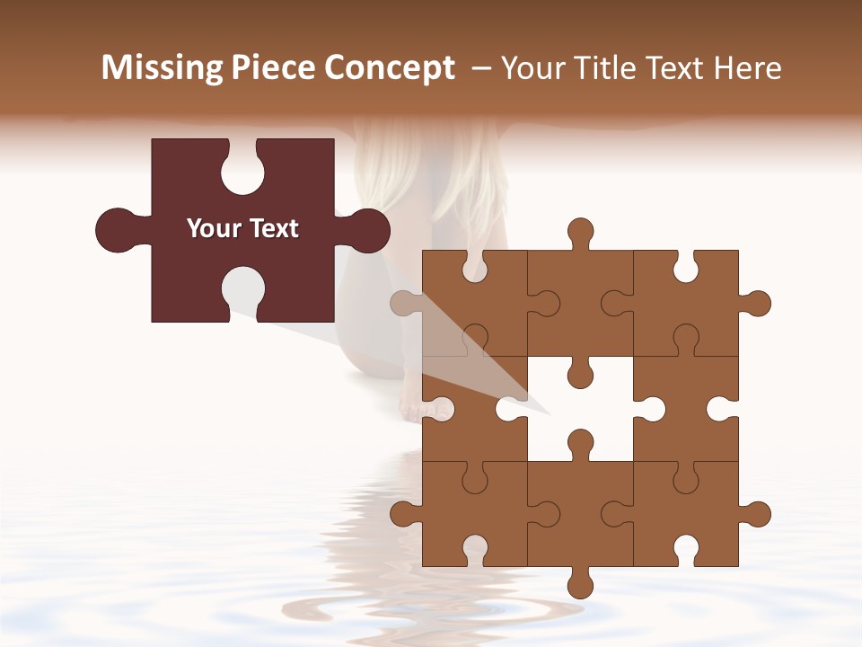 Artistic Nudity Style Picture Of Woman On White Sand PowerPoint Template