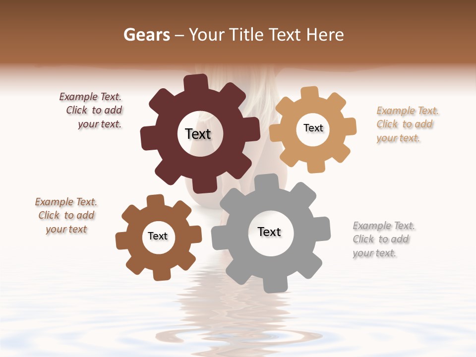 Artistic Nudity Style Picture Of Woman On White Sand PowerPoint Template