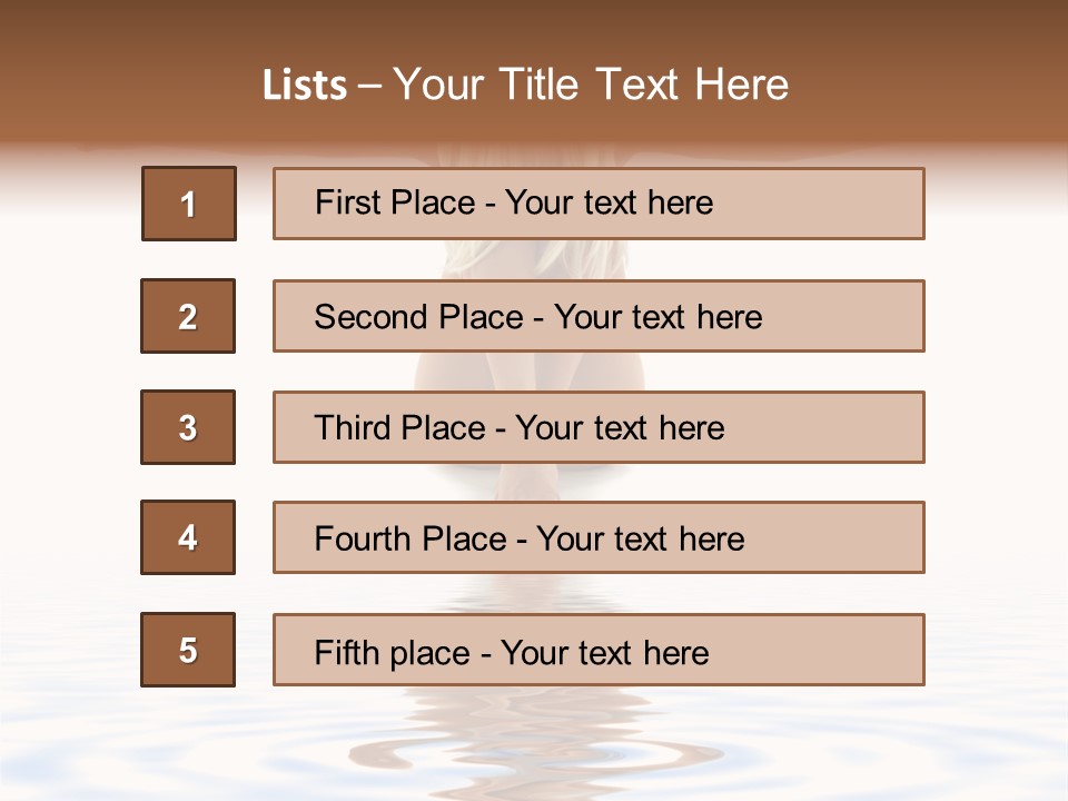 Artistic Nudity Style Picture Of Woman On White Sand PowerPoint Template