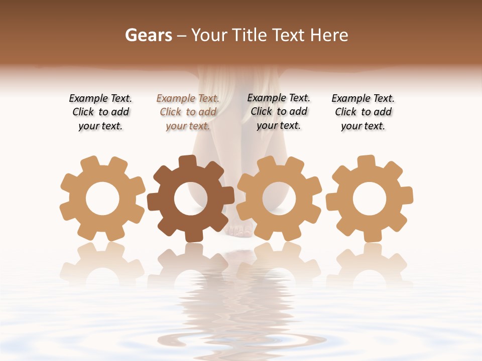 Artistic Nudity Style Picture Of Woman On White Sand PowerPoint Template