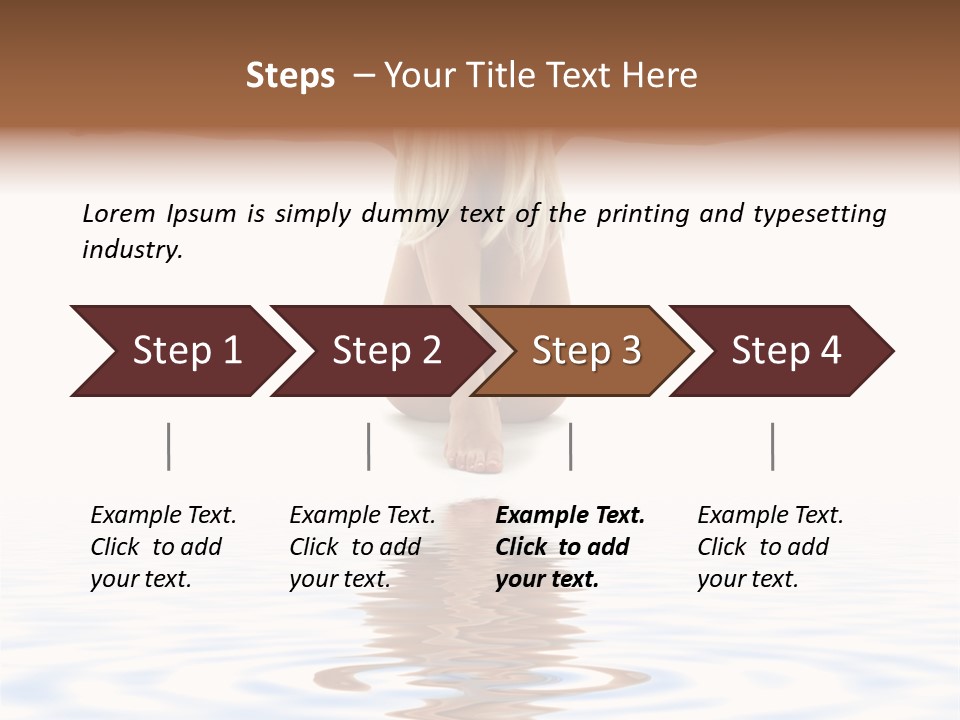 Artistic Nudity Style Picture Of Woman On White Sand PowerPoint Template