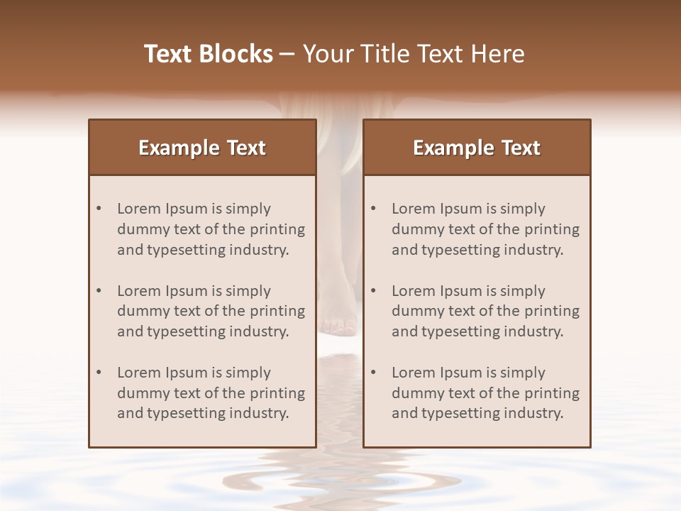 Artistic Nudity Style Picture Of Woman On White Sand PowerPoint Template