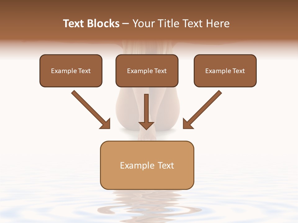 Artistic Nudity Style Picture Of Woman On White Sand PowerPoint Template