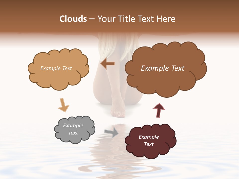 Artistic Nudity Style Picture Of Woman On White Sand PowerPoint Template