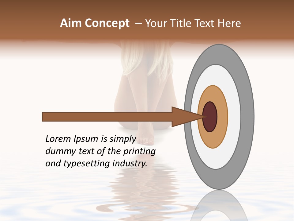 Artistic Nudity Style Picture Of Woman On White Sand PowerPoint Template