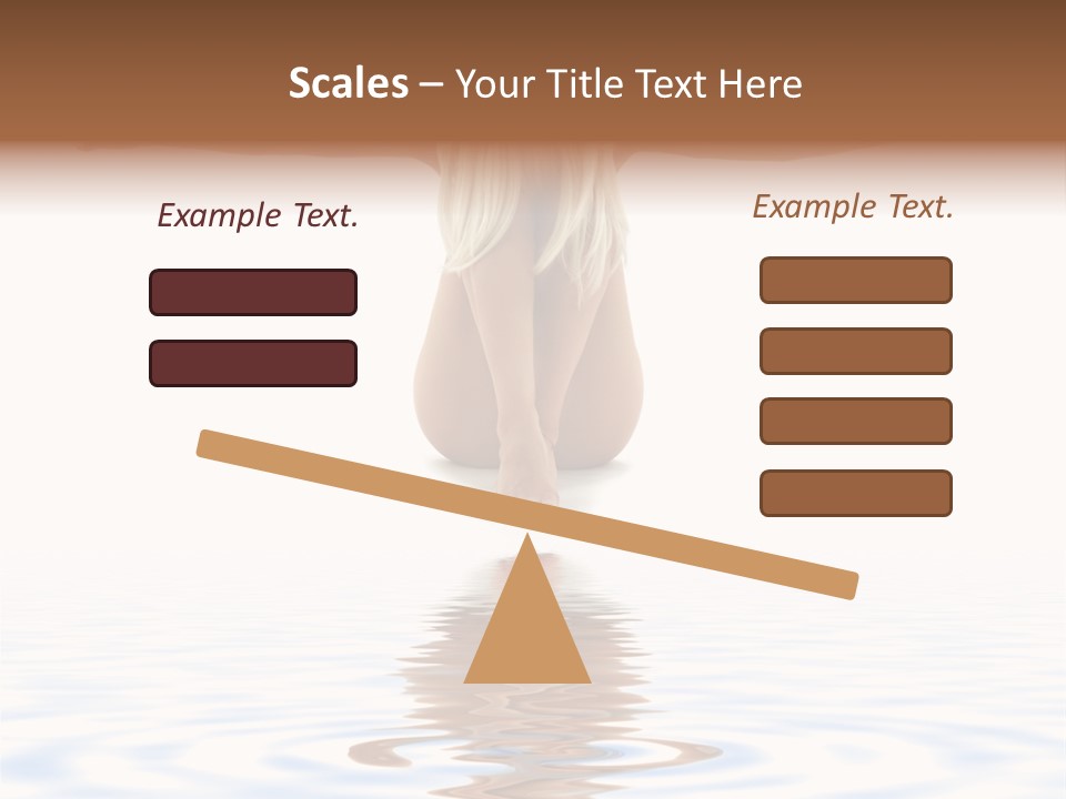 Artistic Nudity Style Picture Of Woman On White Sand PowerPoint Template