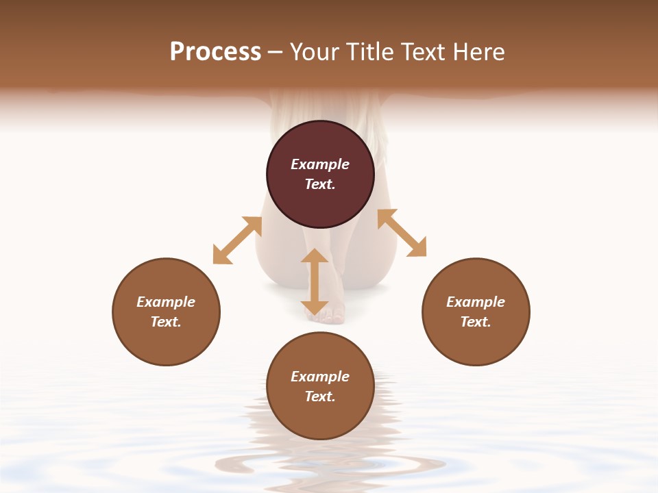 Artistic Nudity Style Picture Of Woman On White Sand PowerPoint Template