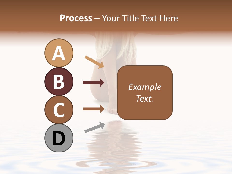 Artistic Nudity Style Picture Of Woman On White Sand PowerPoint Template