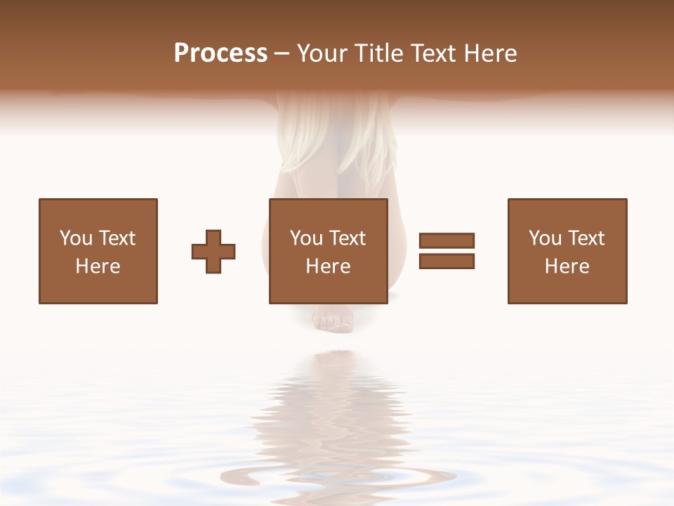 Artistic Nudity Style Picture Of Woman On White Sand PowerPoint Template