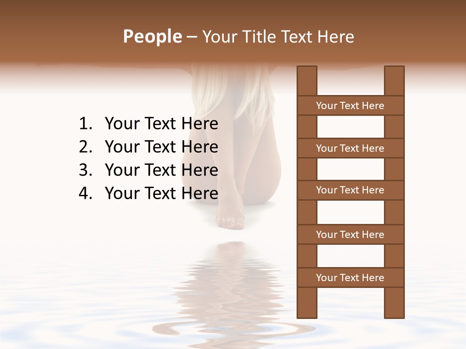 Artistic Nudity Style Picture Of Woman On White Sand PowerPoint Template