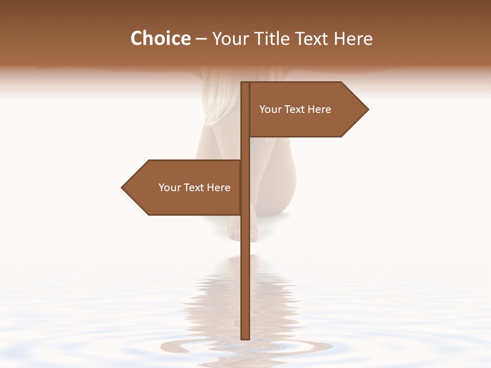 Artistic Nudity Style Picture Of Woman On White Sand PowerPoint Template