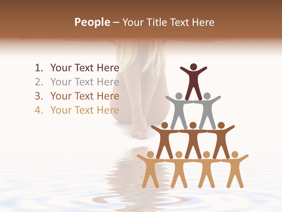 Artistic Nudity Style Picture Of Woman On White Sand PowerPoint Template